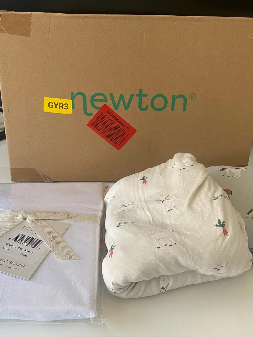 LOT of Kyte Baby and Newton Organic Cotton Baby Crib Mattress Pad and Sheet